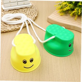 Supvox 4 Pieces Sports Stilts Toy for Boys Girls Sensory Training Equipment Outdoor Games Balance and Concentration Mixed Colours