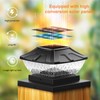 Outdoor Waterproof Solar Pillar Light Patio Garden Fence Gate Post
