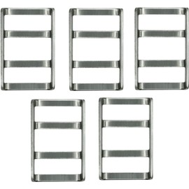 Poolzilla Outdoor Stainless Steel Bar Buckle for Safety Cover Installation- 5 Pack