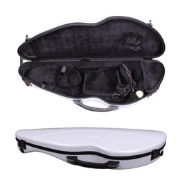 ModouString 4/4 Violin Case Mixed Carbon fiber violin Box Knife Shape Case Durable handle with Password Lock Lightweight (white), case-7-parent