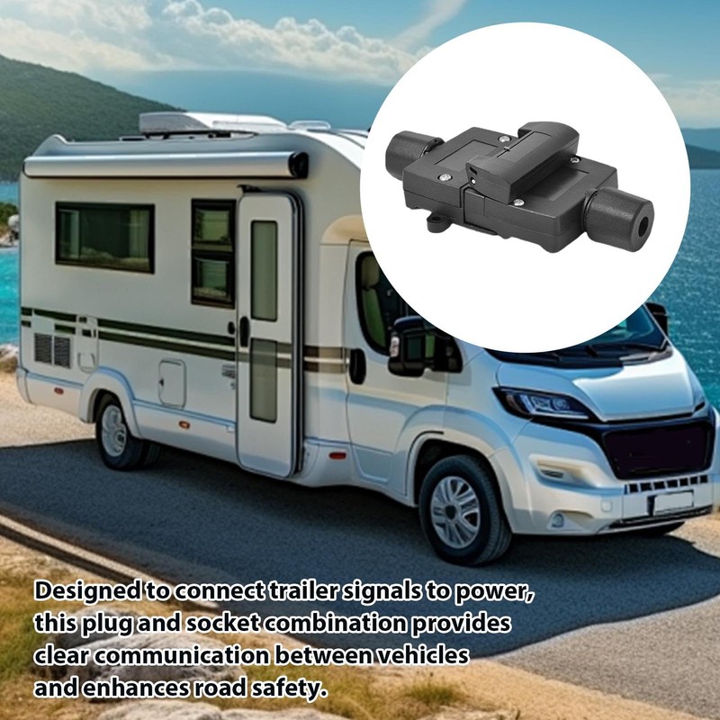 7 Pin Trailer Plug,7 Pin 12V Copper Trailer Cable Connector