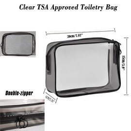 Toiletry Bag & Travel Bottles Set for Toiletries TSA Approved Travel Bottle Leak Proof Refillable & Travel Size Containers for Toiletries Travel Kit | Clear Toiletry Bag TSA Approved for Travel