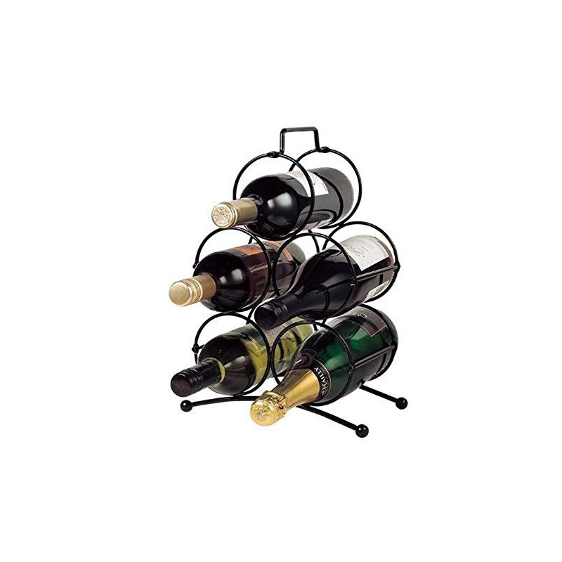 Sloane & Ebury Veneto Wine Rack - Silver, 5 Bottles