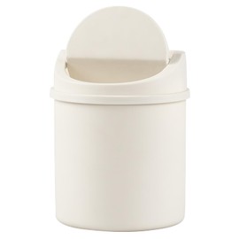 Zerdyne mini bote de basura, 0,7 galones pequeño bote de basura de encimera (blanco)