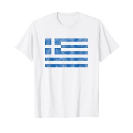 Vintage Greek Flag Retro Greece Women Men Kids Souvenir Gift T-Shirt