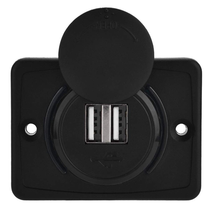 Car Charger Dual USB Port, DC 12-24 V Car Charger