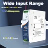 75W Din Rail Power Supply, 3.2A 24V Output, AC/DC Power