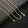 KRKC Men's Necklace, 14K Gold Plated / Silver Stainless Steel