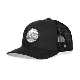 HAKA Outdoor Hat – Mountain Trucker Hat for Men & Women, Adjustable Baseball Cap, Mesh Snapback, Outdoor Golf Hat - Black