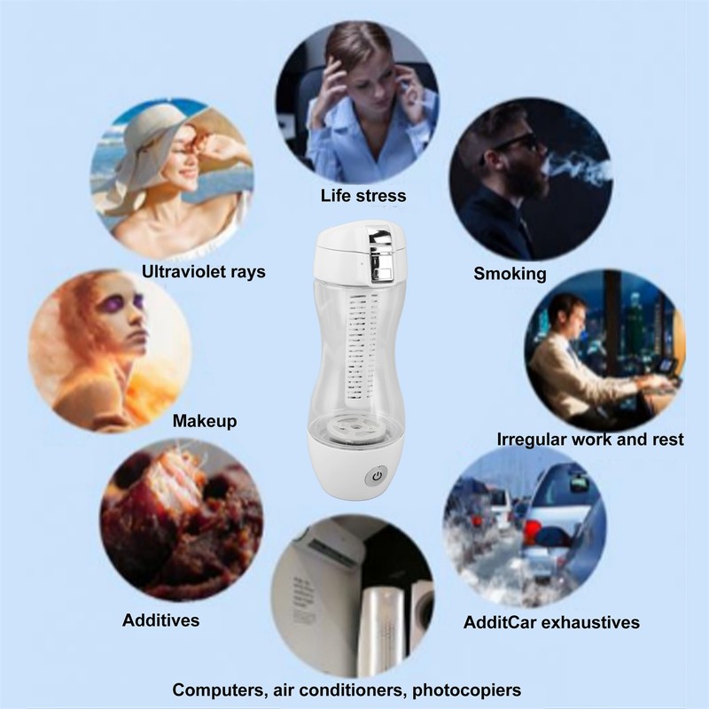 Hydrogen Water Bottle 350ml 800ppb 1000ppb 5V Portable Hydrogen Rich