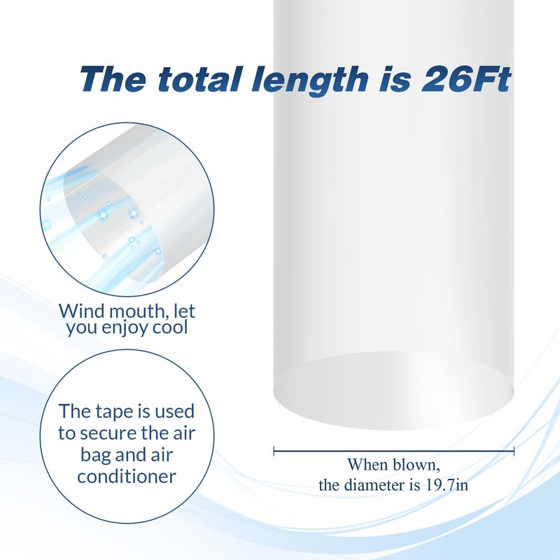 Bulyoou 10 Inch Air Conditioning Blowing Bag Portable Air Conditioner