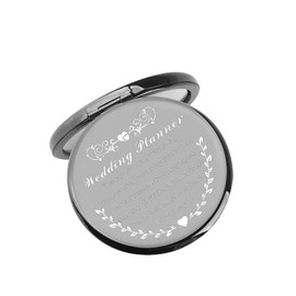 UJIMS Wedding Planner Gift Wedding Coordinator Makeup Mirror Event Planner Thank You Gift from Bride Groom (WeddingPlannerBlack)