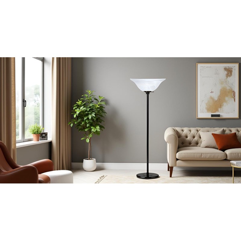 Aspen Creative 23140-11A Etched Alabaster Transitional Style Replacement Glass Shade