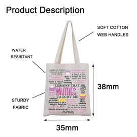 MNIGIU Musical Encouragement Quote Tote Bag Musical Lover Gift Musical Merchandise (Wait-ress Tote)