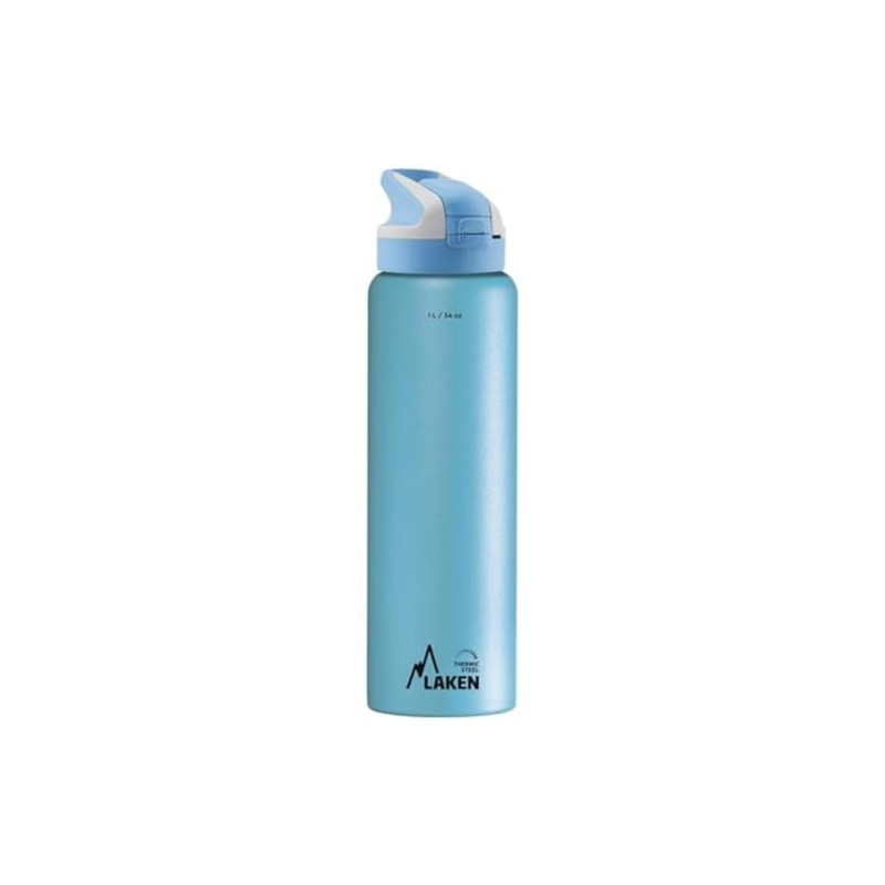 Laken Unisex – Erwachsene Thermoskanne-TS10AC Thermoskanne, Hellblau, 18/8-1L