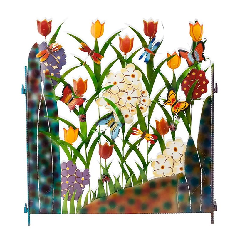 Garden Fence Border Iron Flower Decorative Garden Fencing Panel for