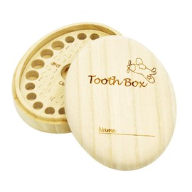 Milk Teeth Case [Made of High Quality Paulownia Natural Wood] (Hikoki)