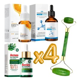 Kit Serum Vitamina C Ácido Hialuronico Salicílico Rodillo 4p