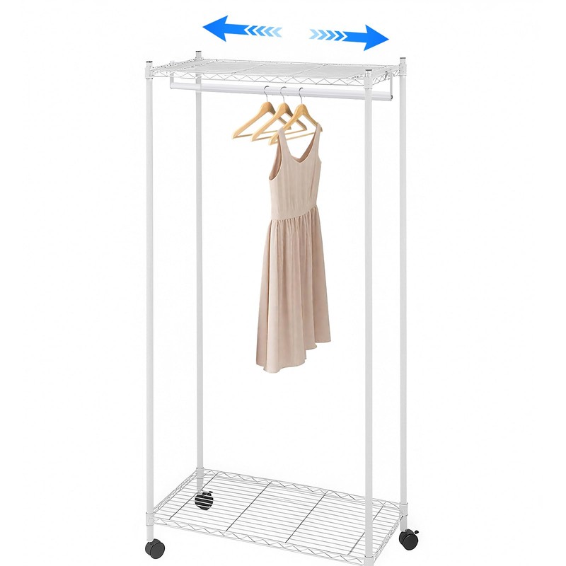 Threehoney Expandable Closet Rod for Wire Shelf Hanging Clothes Adjustable