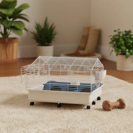 Rolling Small Animal Cage 35 X 35 X 25 In With Water Bottle For Rabbits Hedgehogs Guinea PigsColor: default Color
