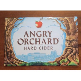 Angry Orchard Tin Metal Tacker Sign 12" x 18" Bar Man Cave Men