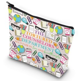 G2TUP Counselors Cosmetic Makeup Bag Counselor Thank You Gift Counselor Quote Inspired Zipper Pouch Counselor Merch (Counselors)