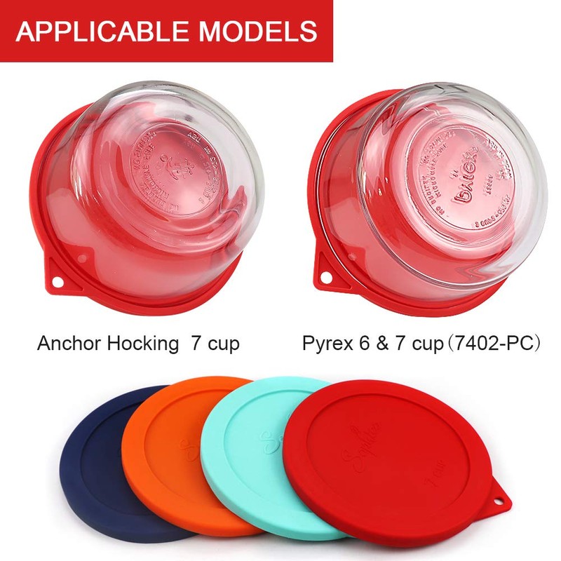 Sophico Round Silicone Storage Cover Lids Replacement for Anchor Hocking