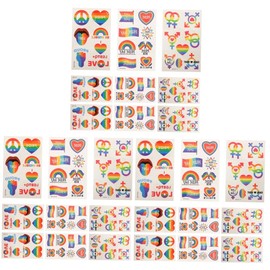 Baluue 3sets Temporary Rainbow Pride for Boys and Girls Girls Boys Celebrations Decals 9sheets*3