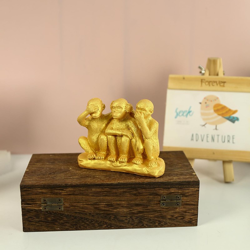 3 Wise Monkeys Statues, Hear No Evil, See No Evil,