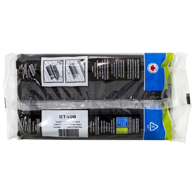 Decor Grates ST408 Scroll Design Floor Register, 4x8 Inches, Textured