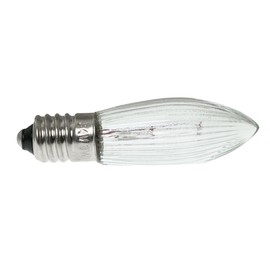 SQXBK 10PCS E10 Olive-Shaped Bulb 3W 17V 9x45MM/0.35x1.77Inch European Special Screw Base Clear Bulb