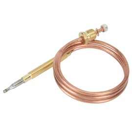 Thermocouple, Universal Gas Stove Accessories Fireplace Thermocouple with 5Pcs Adapter Nuts for Stove for Gas Stove for Induction Cooker for Heating Equipment (600mm)