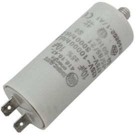 Lumonic Starting Capacitor 416.10.47 A [Including Plug 6.3 x 0.8 mm] | Motor Capacitor 10µF 425V 30 x 70 mm I Capacitor in Insulated Plastic Housing