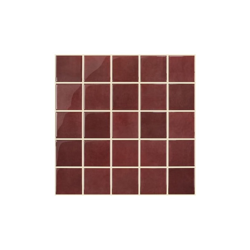 Thicker Dark Red Peel and Stick Backsplash Tiles-10 pcs of