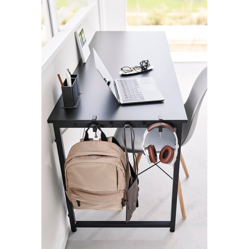 Yamazaki 1577 Tower Table Clamp Hook, Black, Steel, Minimalist, 30.5