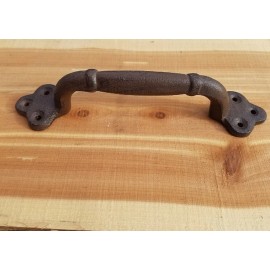 Clover 8 1/2" Barn Door Gate Pull Handle Distressed Brown Clover - 2