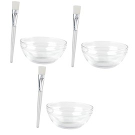 Baluue 36pcs Facial Mask Mixing Bowls Transparent Beauty Salon Tools Applicator Brush Compact Portable for Home Use Travel and Diy Skin Care Activities