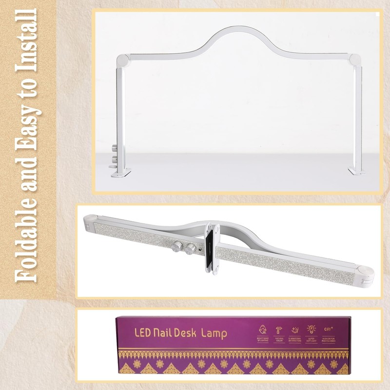 KEDAO Nail Light for Desk Half Moon Light for Nail