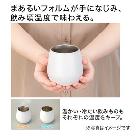 Nitori 2111100002981 Stainless Steel Tumbler, 8.5 fl oz (250 ml), White