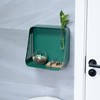 Tnstbiee Mid-Century Modern Floating Wall Shelf - Green Iron Bathroom
