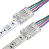 RGBZONE 25Pcs 4 Pin 10mm LED Connectors Gapless Solderless LED
