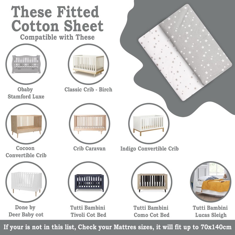 Lilly B. Organic GOTS cert. Set of 2 Cot Bed