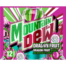 Mountain Dew Dragon Fruit 12-12 FL OZ. Cans