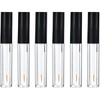 6PCS 2ML Empty Plastic Clear Eyeliner Packing Vial Bottle Jars Eyelash Extension Liquid Storage Holder Container Eyelashes Mascara Tube with Black Cap