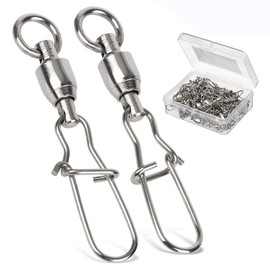 9Tong Ball Bearing Swivel Fishing Snap Fishing Rolling Swivel Salt Water Stainless Steel Fishing Swivel Barrel Ball Bearing Snap Fishing Spin Fishing Accessories 25 Pieces 220 lbs