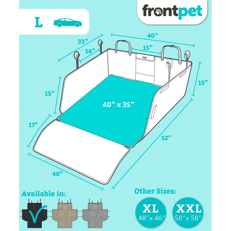 Frontpet Cargo Cover for Dogs, Water Resistant Pet Cargo Liner