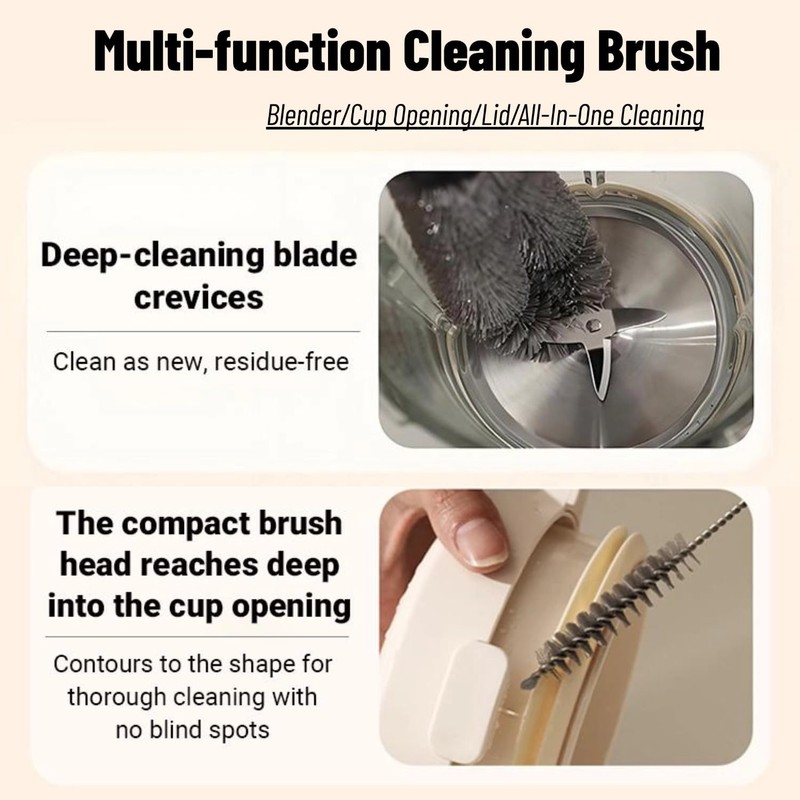 2-in-1 Detachable Blender Cleaning Brush for Vitamix & Ninja, Dual-Head