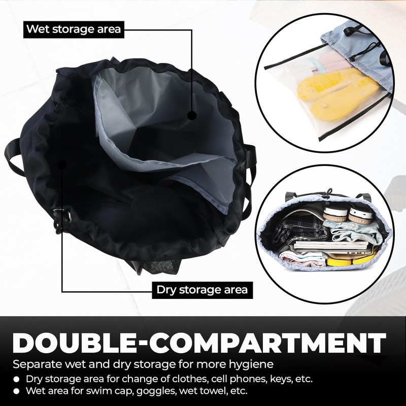 LELE LIFE Drawstring Backpack Bag Water-Resistant Large String Cinch Bag