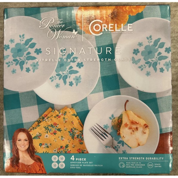 The Pioneer Women Corelle-4 piece set-appetizer plate set- NEW IN