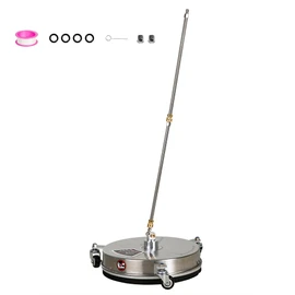 15 Inch Pressure Washer Surface Cleaner 1/4 Quick Connector MAX 4000 PSI Stainless Steel for Concrete, Patio, Sidewalk, Deck and Driveways